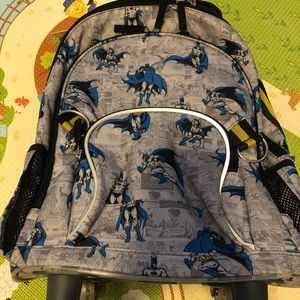 Pottery barn kids batman backpack rolling new